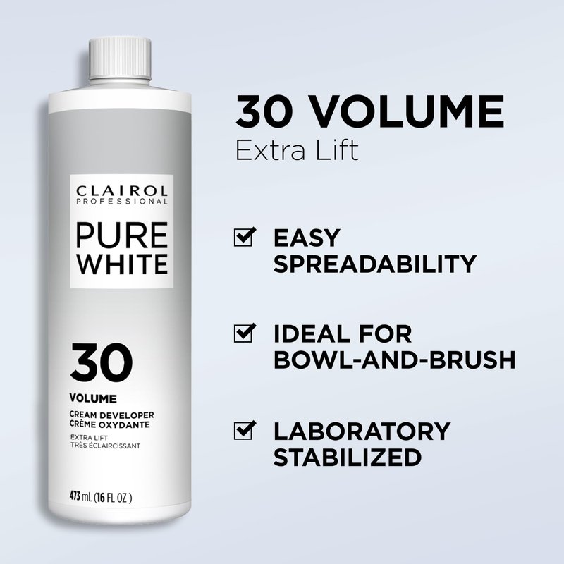 Clairol Professional Pure White 30 volume Crème Developer, 16 oz