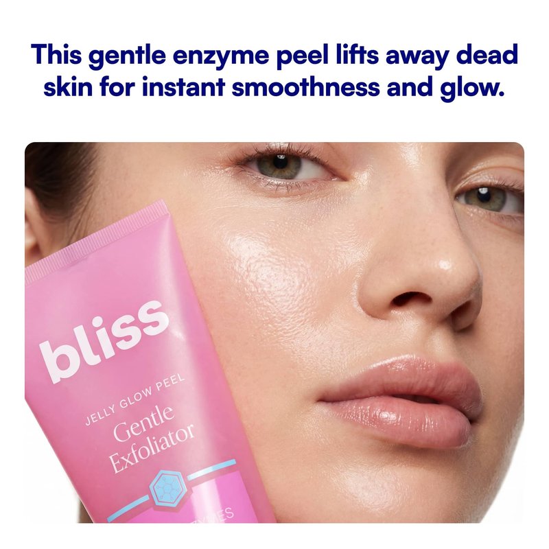Bliss Jelly Glow Peel™ Gentle Non-Abrasive Cleanser and Exfoliator With Fruit Enzymes - 4 Oz - Nourishes and Hydrates Skin - Clean - Vegan & Cruelty Free
