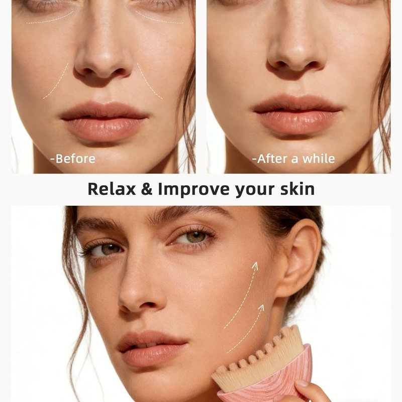2026 Upgrade Lymphatic Face Brush, 2-in-1 Manual Massager for Lymphatic Drainage & Facial Cleansing, Contour Brush to Anti Puffiness, Sculpt Face & Enhance Absorption, with Durable Soft Bristles