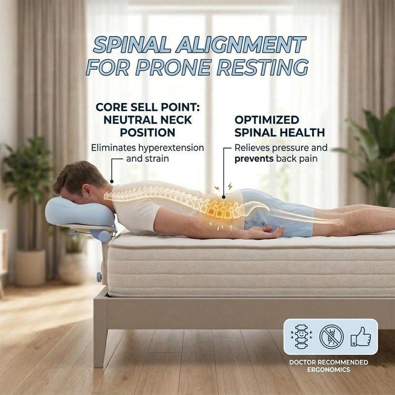 Adjustable Massage Headrest for Bed - Portable Face Cradle for Home & Spa | Ideal for Eye Surgery Recovery