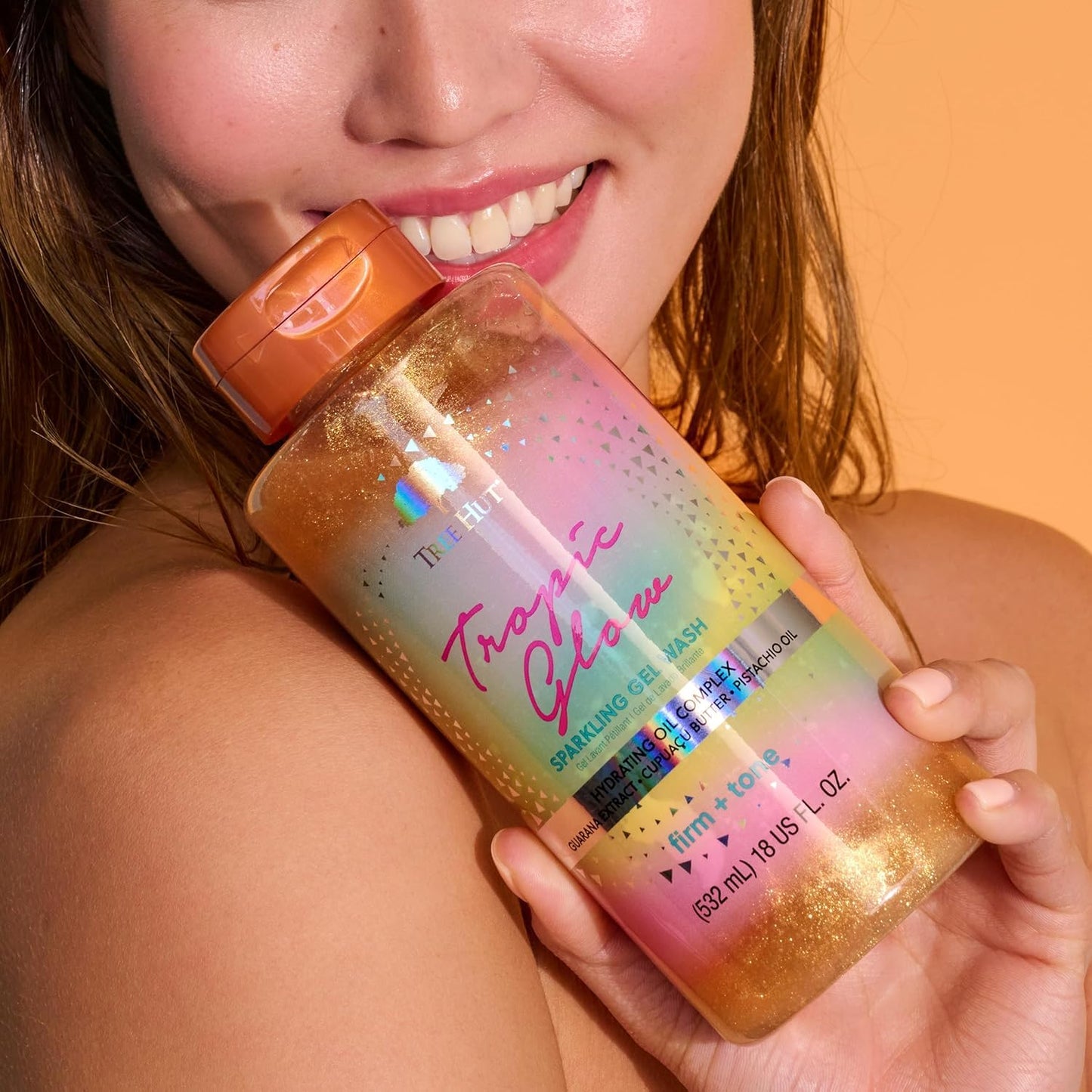 Tree Hut Tropic Glow Body Wash, Hydrating & Moisturizing Shower Gel with Shea Butter & Essential Oils, Soft Smooth Glowing Skin, Gentle Cleanser For All Skin Types, Self Care Gifts for Women, 18 Fl Oz