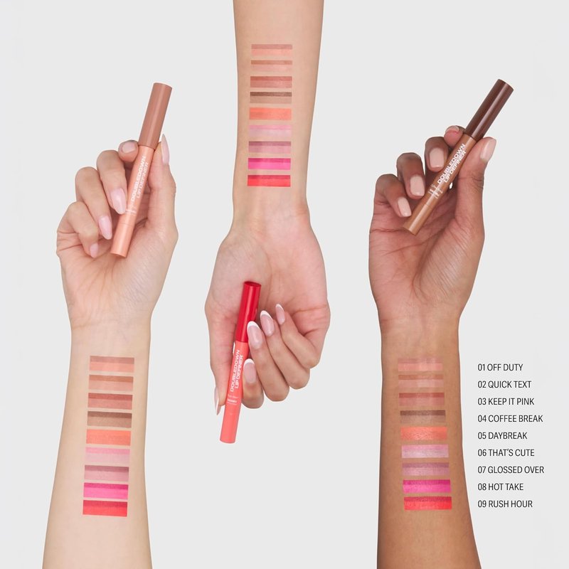 DoubleDown Lip Definer - 2-in-1 Hydrating Lip Liner & Balm with Avocado Oil | Creamy Satin Finish, Buildable Color