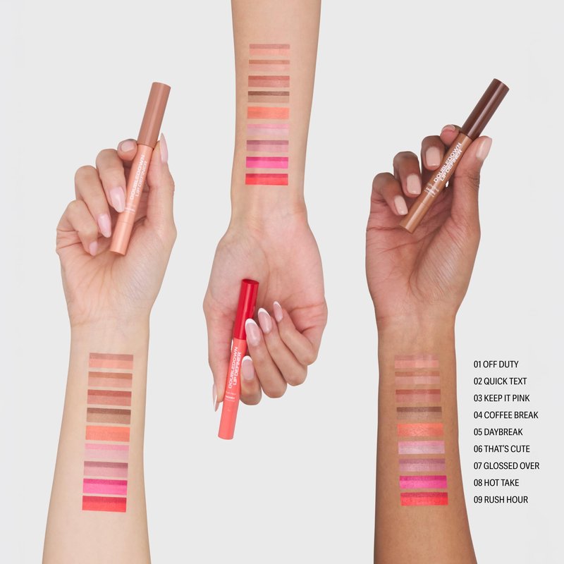 Sacheu DoubleDown Lip Definer — 2-in-1 Lip Liner & Balm — Long-Lasting Korean Make Up Lipstick with Satin Finish, Avocado Oil & Vitamin E (Off Duty)