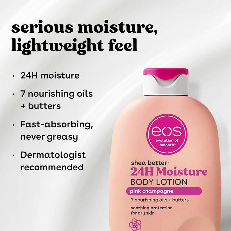 Shea Better Body Lotion - Pink Champagne | 24-Hour Moisture, Lightweight & Non-Greasy, Vegan, 16 fl oz