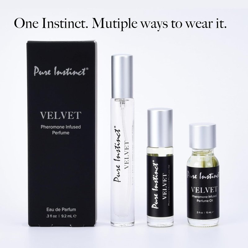 Pure Instinct VELVET Pheromone Perfume Oil Dropper for Women – Warm, Smooth & Addictive Scent – Plum, Rose & Creamy Vanilla – Skin-Warmed, Multi-Purpose Fragrance Oil – 15 mL