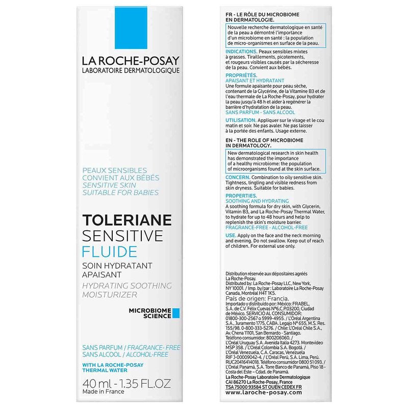 La Roche-Posay Toleriane Sensitive Fluide - Lightweight Oil-Free Moisturizer for Sensitive Skin