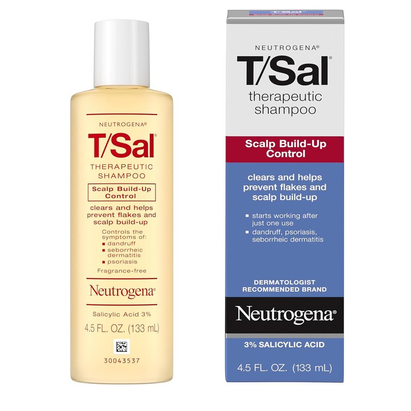 Neutrogena T/Sal Dandruff Shampoo - 3% Salicylic Acid Treatment | Fragrance-Free, 4.5 fl oz
