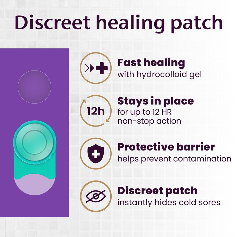 Mederma Cold Sore Discreet Patch - Hydrocolloid Gel, Relieves Redness & Swelling, Conceals Cold Sores
