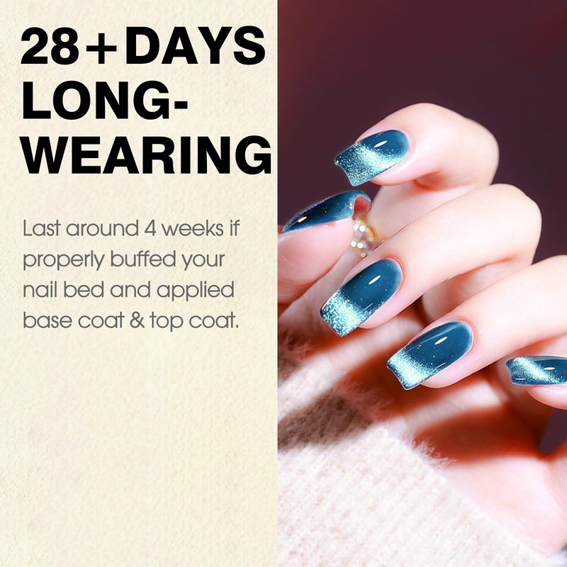 CANNI Cat Eye Gel Nail Polish 1Pcs 9ml Chathams Blue color Gel Polish High Gloss Soak Off UV Gel Starry Sky Miracle Series Gel Nail Polish Art Manicure Salon DIY Home