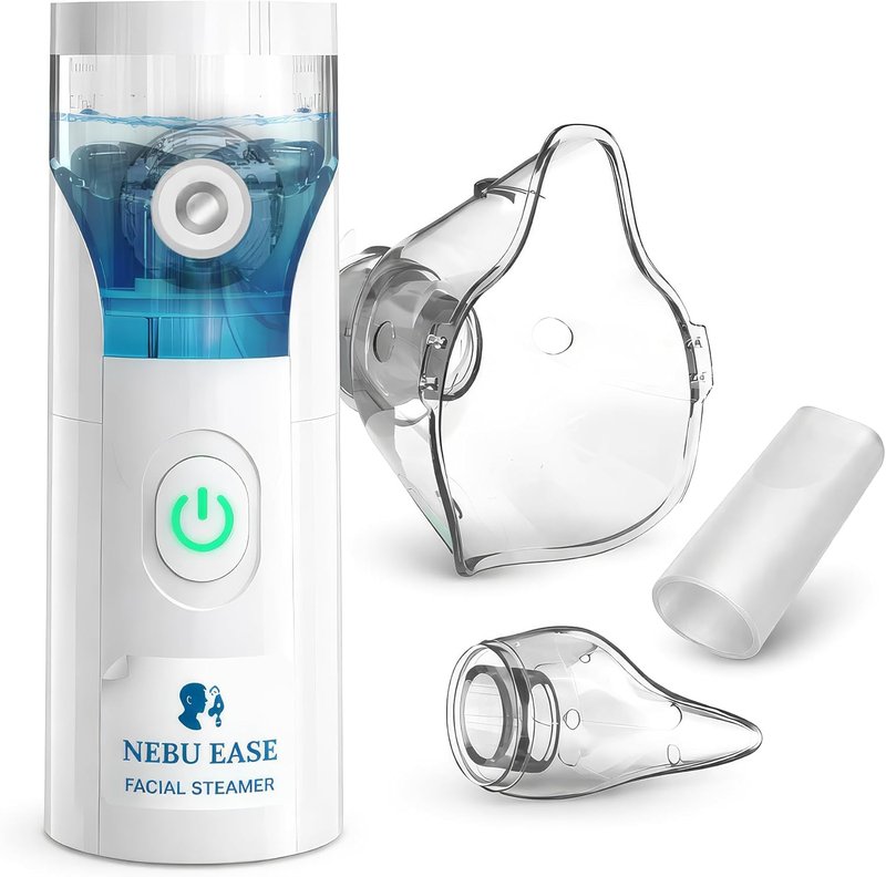 Nebu Ease Portable Facial Steamer - Handheld Rechargeable Mist Device with Dual Output Levels | Compact Travel Design