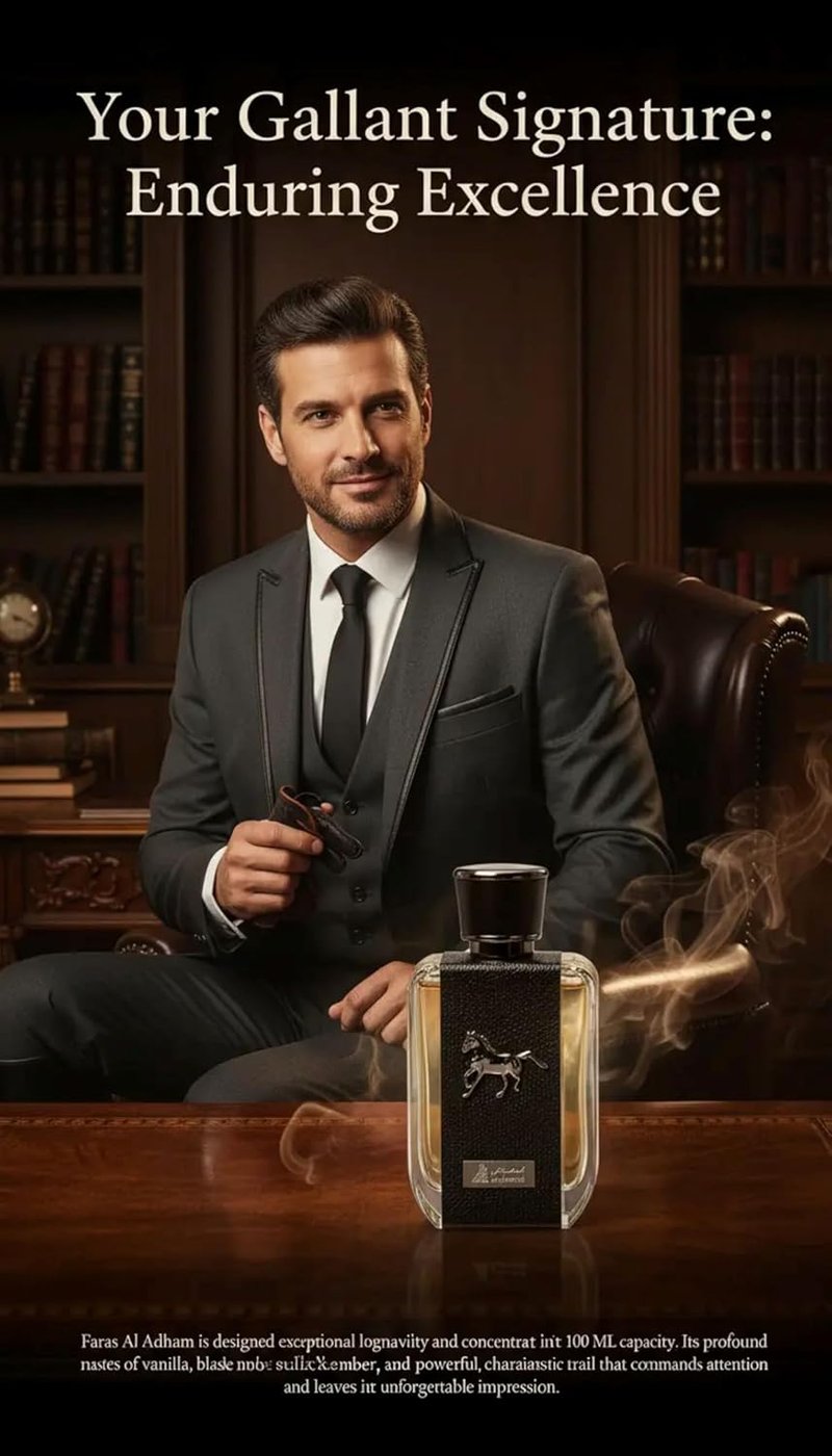 Faras Al Adham Eau de Parfum 100ml - Premium Wood Scent for Men | Long-Lasting Oriental Cologne