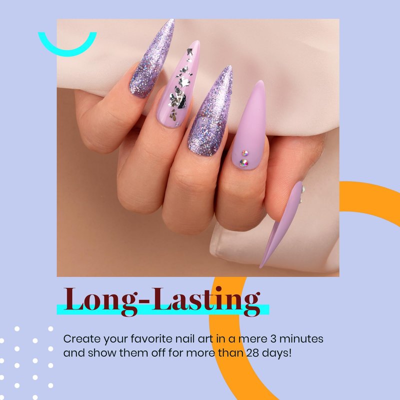 Beetles Purple Gel Polish - Grape Vine 6 Colors Purple Lavender Dark Lilac Glitter Pink Nail Polish Soak Off Uv LED Gel Nail Kit Salon Diy Nail Art Manicure Home Spring Gifts for Women