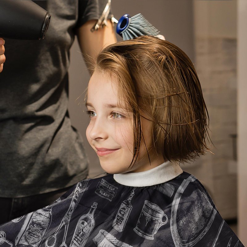 NICEMOVIC Hair Cutting Barber Cape for Men Women Kids with Neck Duster Brush and Barber Brush, Professional Barber Accessories Cleaning Supplies for Salon Haircut Styling