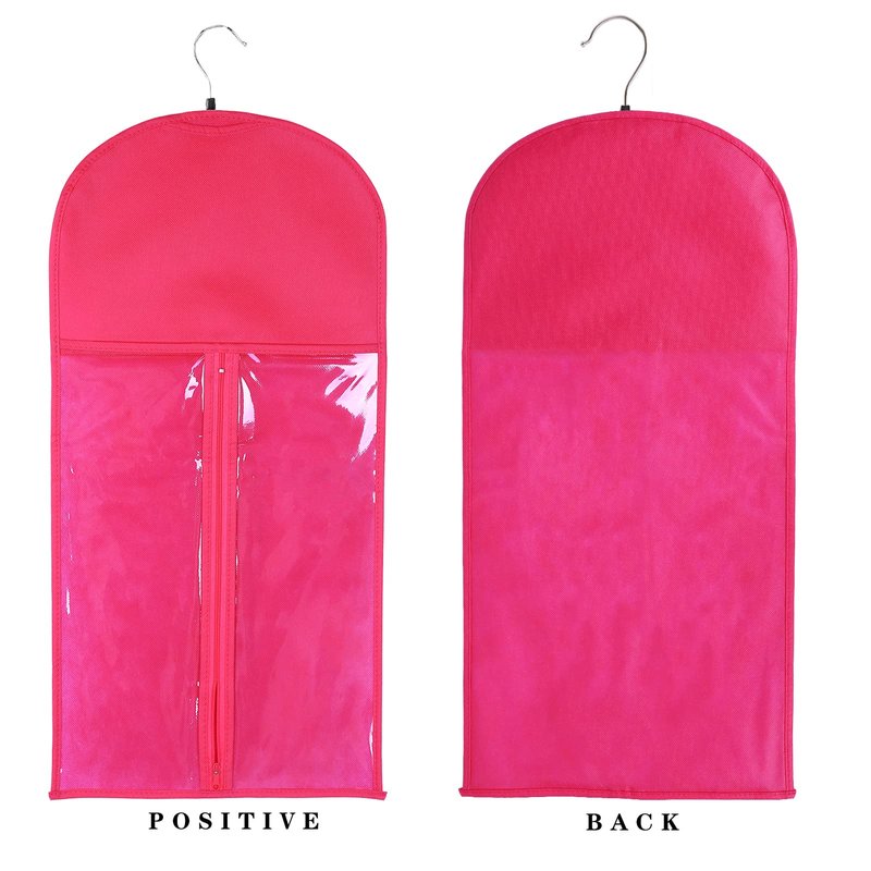 10 PCS Wig Bag - Multiple Wig Storage with Hanger & Anti-slip Hair Extension Holder (5PCS BLACK + 5PCS ROSE)