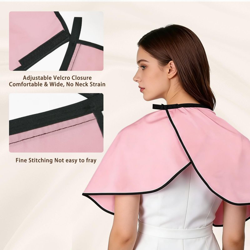 JahoneCo 4Pcs Short Barber Cape Makeup Cape with Adjustable Neckline, Hair Cutting Capes Salon Capes wth Durable Reusable Nylon for Hairdresser Artist Clients, 4 Colors
