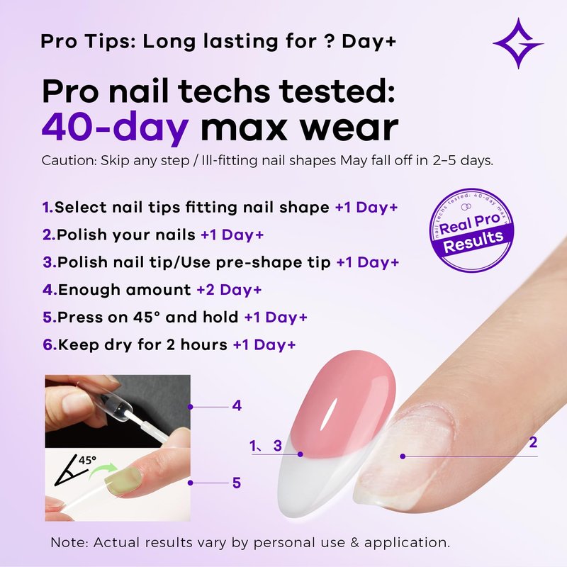 Glamonade Super Strong Nail Glue: Glue for Press Ons & Acrylic Nails & Fake Nail Tips - 10ml Professional Easy Long-Lasting Mess-Free Application Adhesive