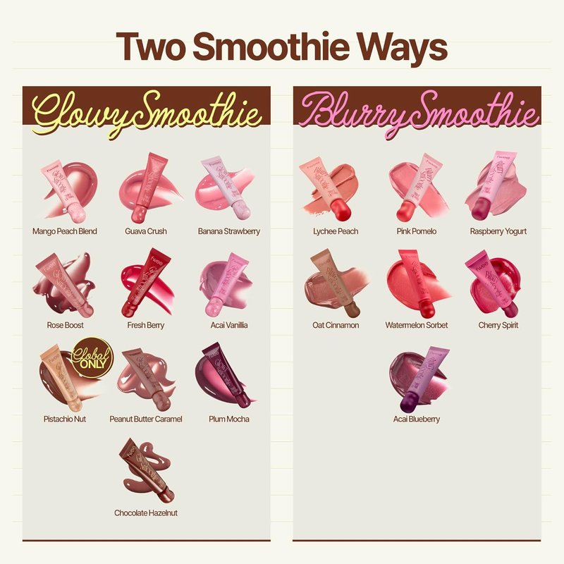 Blurry Smoothie Tinted Lip Balm - Acai Blueberry | Hydrating Glossy Balm, Sheer-Tinted Finish, 9.5g