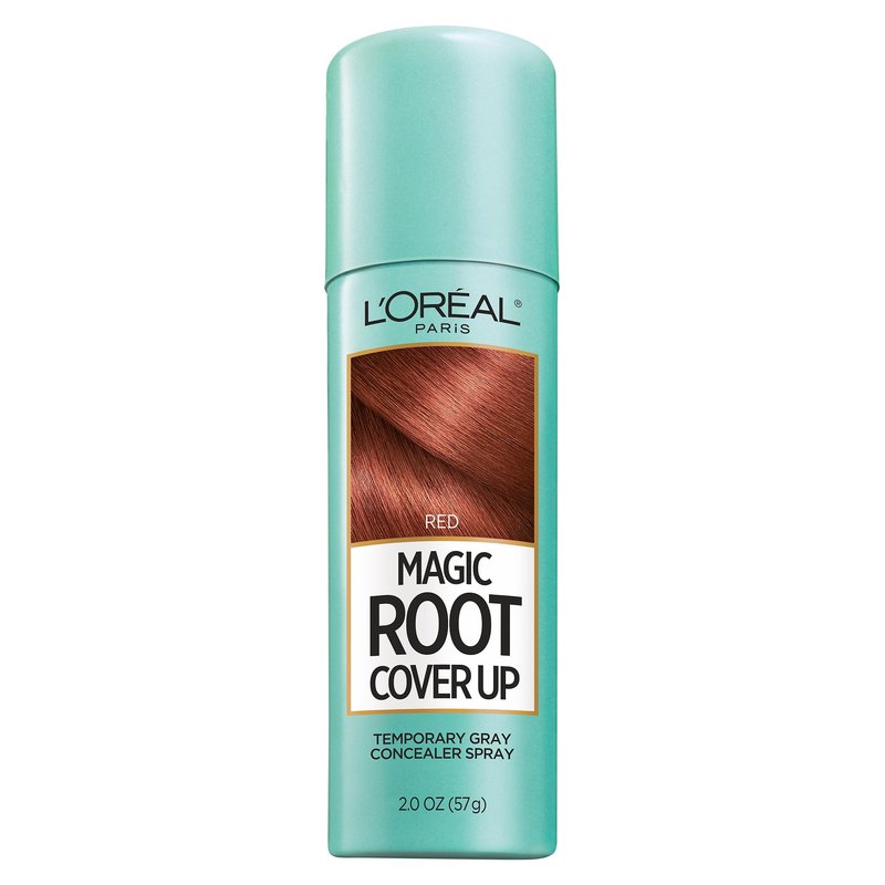 L'Oreal Paris Magic Root Cover Up Gray Hair Spray, 100% Gray Hair Coverage with Buildable, Lightweight, Transfer-Resistant, and Temporary Formula, Ammonia-Free, Red, 2 oz (1 Count)