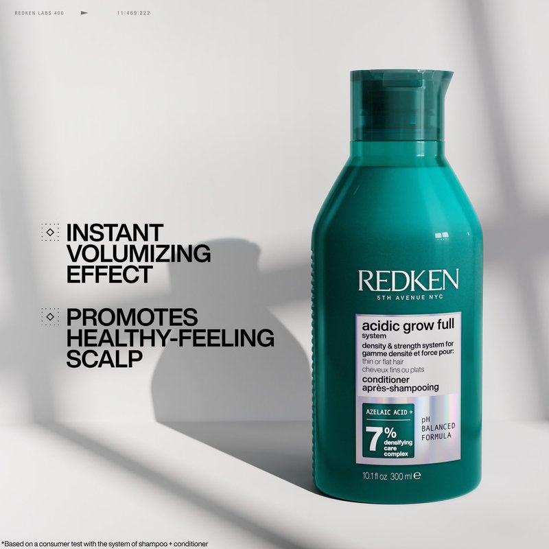 Redken Acidic Grow Full System Scalp and Hair Conditioner - Lightweight Conditioner for Thicker-Looking Hair and Hydrated Scalp, With Azelaic Acid, 1.0 Fl Oz