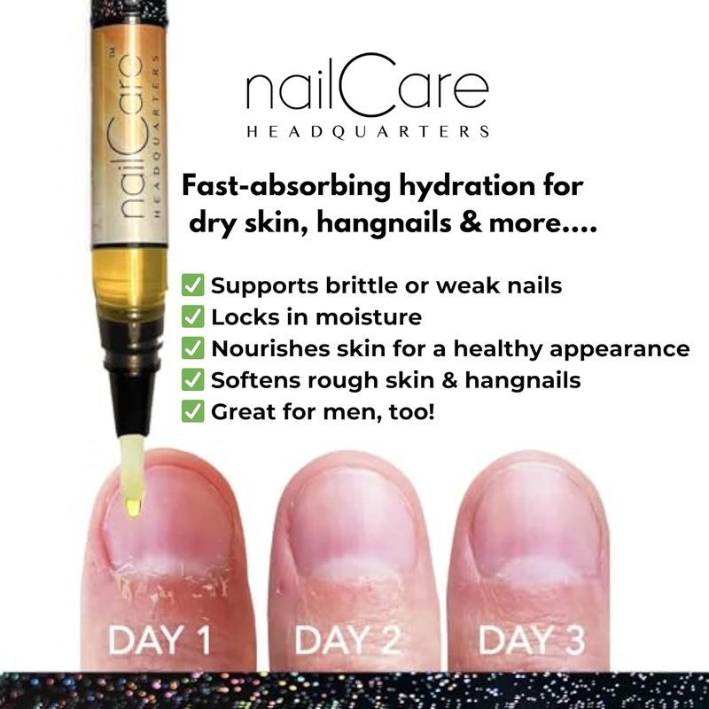 Simply Pure Cuticle Oil Pen by Nail Care Headquarters - Strengthen & Nourish Damaged Nails | Milk & Honey Scent