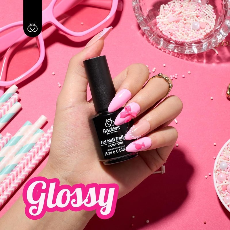 Beetles Pink Gel Nail Polish - 15ml Soak Off for Salon-Quality Manicure | Perfect Gift for Women