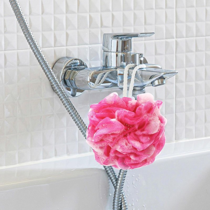 BTYMS Premium Mesh Poufs (65g/pcs) Bath Sponges Shower Loofahs Exfoliating Shower Puff - Great for Body Wash Pack of 4