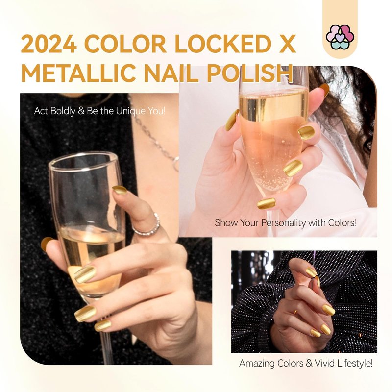 SAVILAND Metallic Gold Nail Polish: Quick Dry Mirror Golden Nail Polish Regular Chrome Fingernail Polish Easy To Use & Remove No Curing Needed Bulk Nail Lacquer for Toes Nail Art DIY Home 0.34 oz
