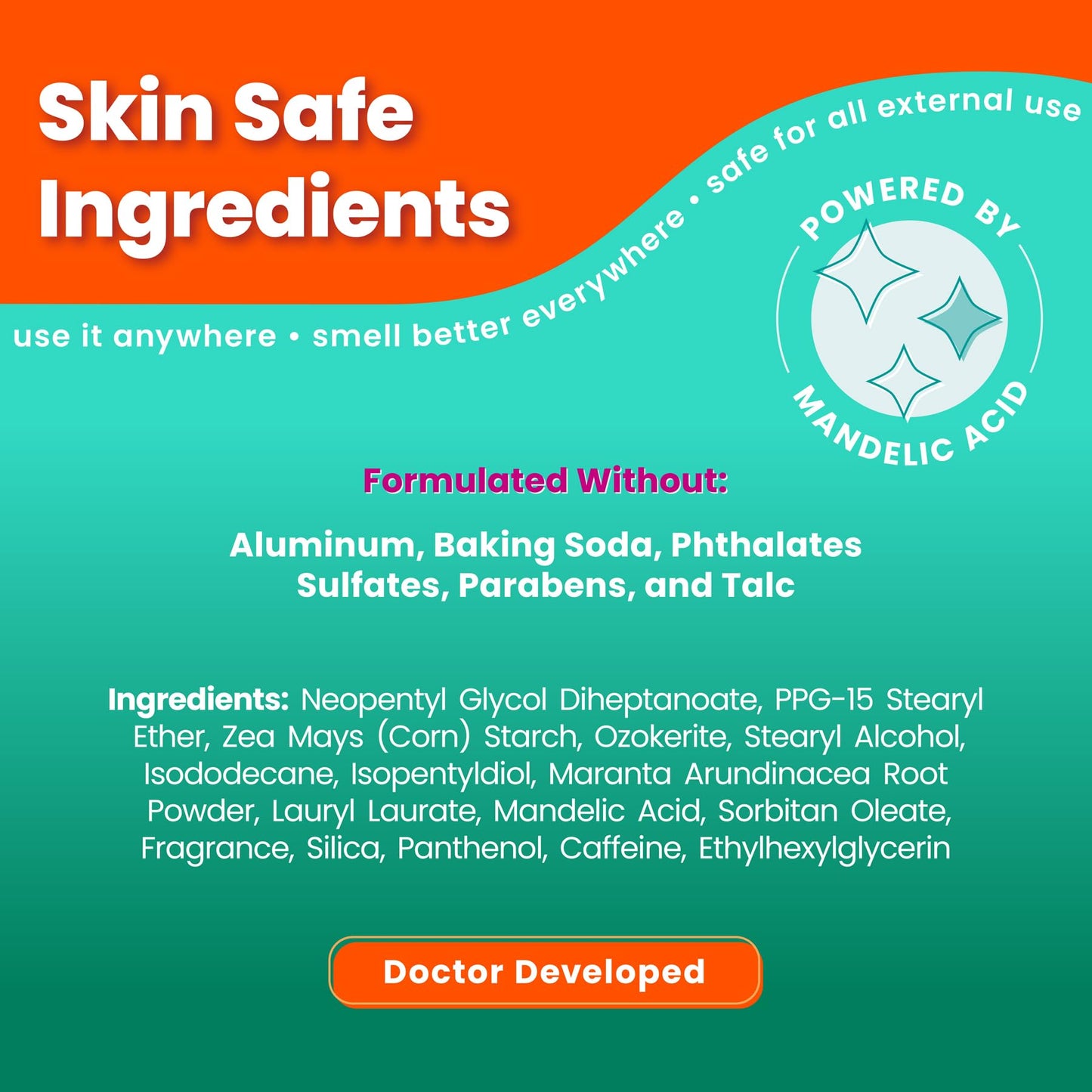 Lume Whole Body Deodorant - Smooth Solid Stick - 72 Hour Odor Control - Aluminum Free, Baking Soda Free and Skin Safe - 2.6 Ounce (Pack of 2) (Minted Cucumber)