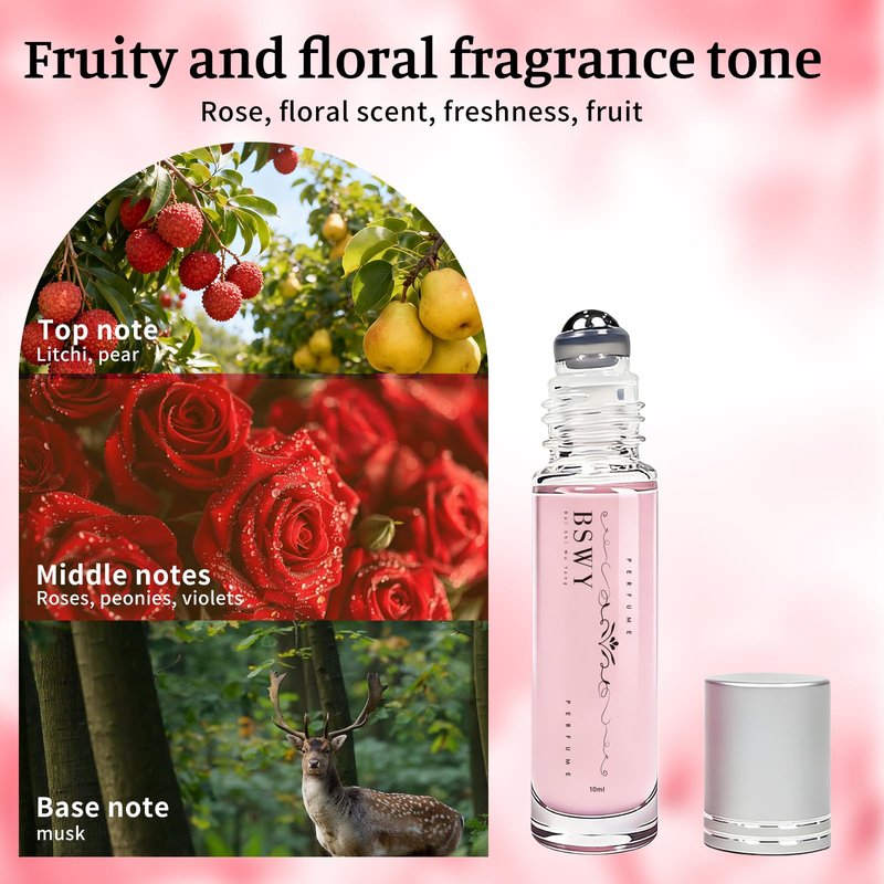 BSWY Pheromone Perfume for Women, 0.34 fl oz/10ml Long Lasting Pheromones Oil for Women to Attract Men, Venom scents Phero Perfume for Women Infused Fragrance Roll On, Travel Size