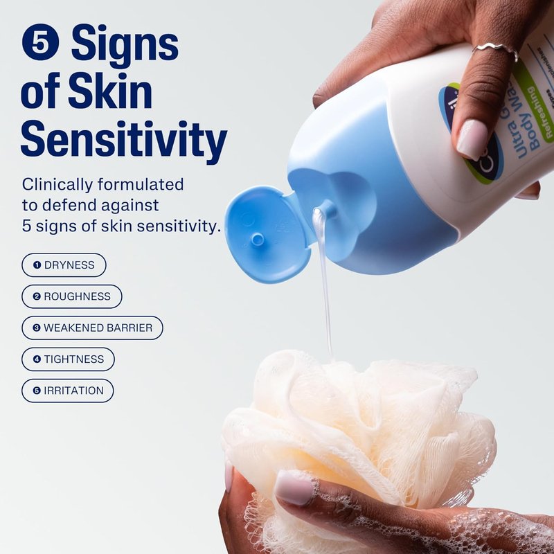 Cetaphil Ultra Gentle Body Wash - Refreshing Scent with Aloe Vera & Vitamin B5 | 16.9 Fl Oz for Sensitive Skin