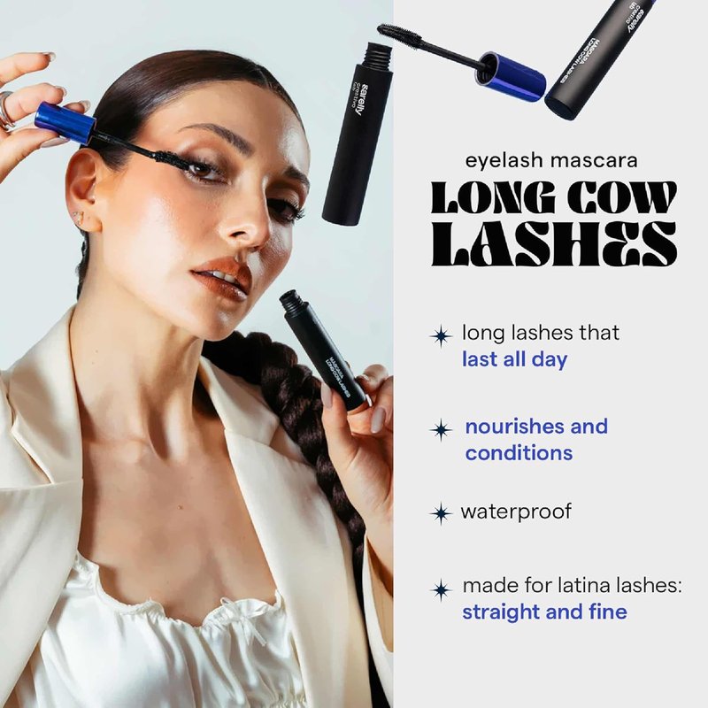 SARELLY Cow Lashes Mascara - Waterproof, Volumizing & Lengthening Formula | Vegan & Cruelty-Free