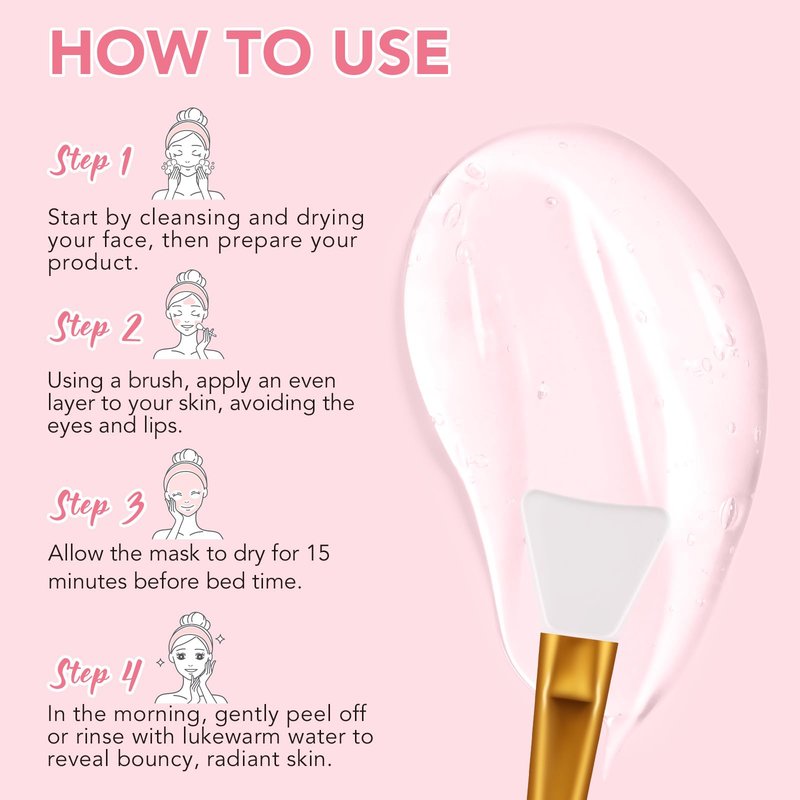 O.SECERT Collagen Overnight Wrapping Peel off Face Mask, Collagen Night Wrapping Mask, Elasticity & Hydration for Glass Skin, Reduce Fine Lines & Dullness, Anti-Aging Korean Skin Care