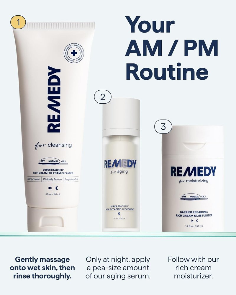 Remedy for Rich Cream Cleansing - Hydrating Cream-to-Foam Face Wash with Ceramides & Glycerin | 5 fl. Oz