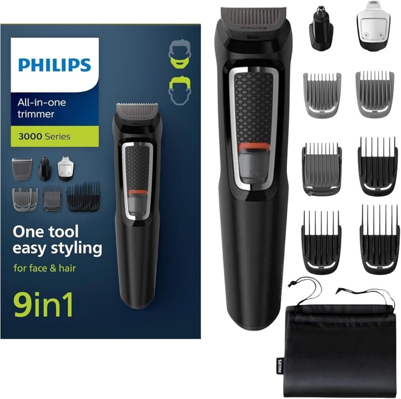 Philips Norelco Multigroom All-in-One Trimmer - 13 Piece Grooming Kit | 9-in-1 MG3740