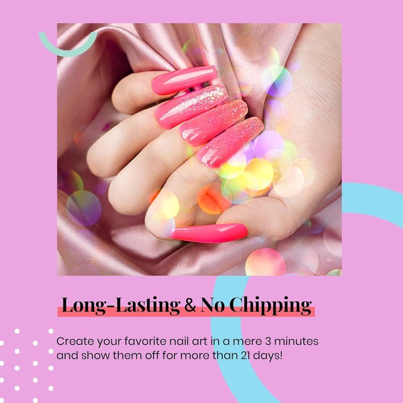 Beetles Pink Gel Nail Polish - Hot Pink Neon UV Gel for Long-Lasting Manicure | 15ML/0.51Fl Oz