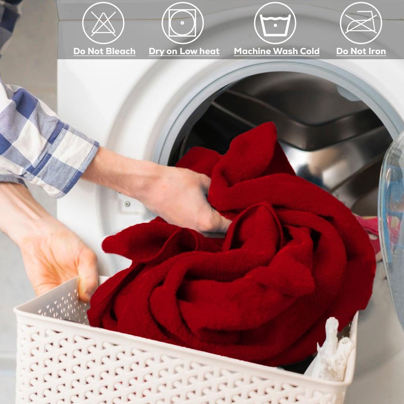 GOLD TEXTILES Premium Red 100% Cotton Bath Towels Set (6 Pack, 24 x 50 Inch) High Absorbency Multipurpose Quick Drying Pool Gym Hotel Spa Bath Towel (6, Red)