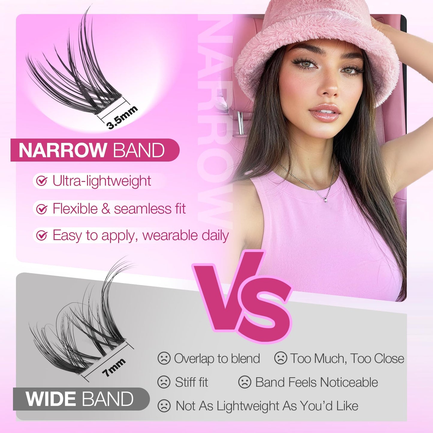 Wispy Lash Clusters Spider Eyelash Clusters 8-14mm CC Curl Cluster Eyelash Extensions 216Pcs Individual Lashes Soft Natural Volume Cluster Lashes Easy DIY Lash At-Home for Beginners by Yawamica
