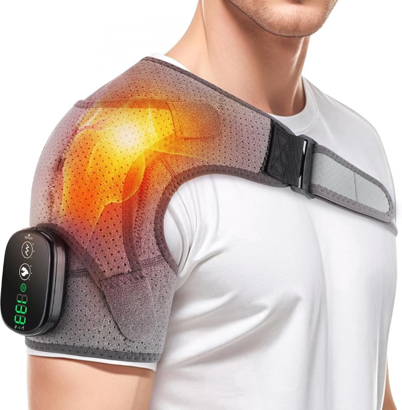 Shoulder Heating Pad, FSA Eligible Items List, Shoulder Massager for Pain Relief Deep Tissue, Heated Shoulder Brace Wrap for Men Women, Rotator Cuff Heating Pad for Pain Relief