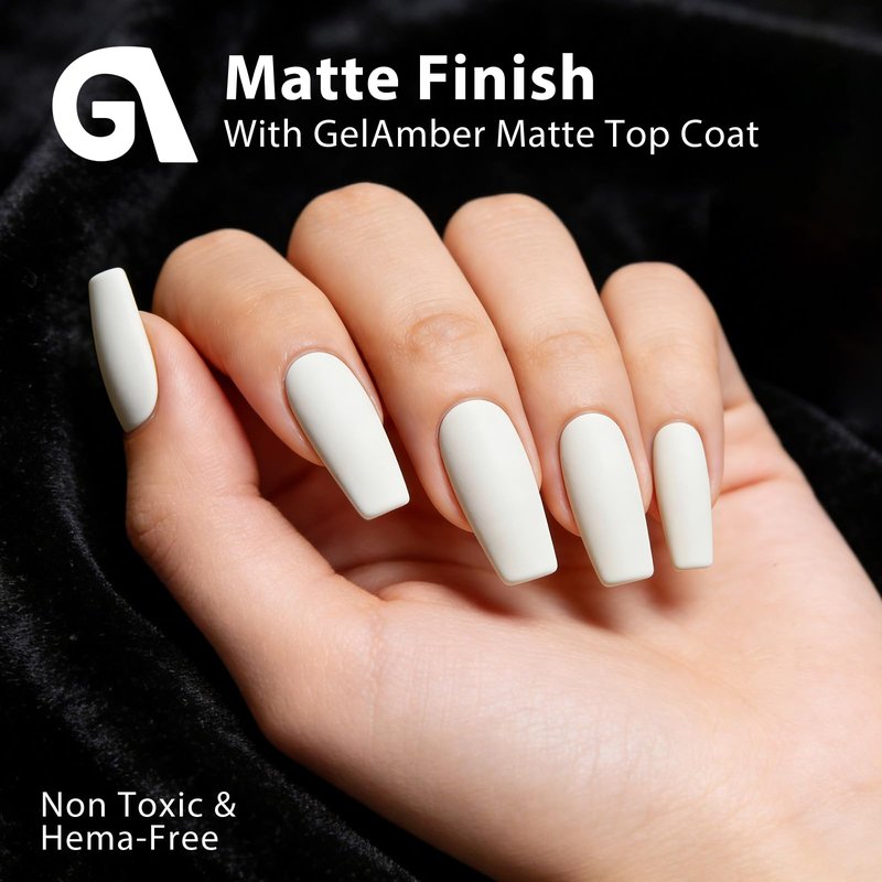 GELAMBER White Gel Nail Polish - Solid White Nail Polish Gel - 15ml UV Gel Polish Soak Off - 1pc Large Bottle for Salon DIY Manicure Nail Art