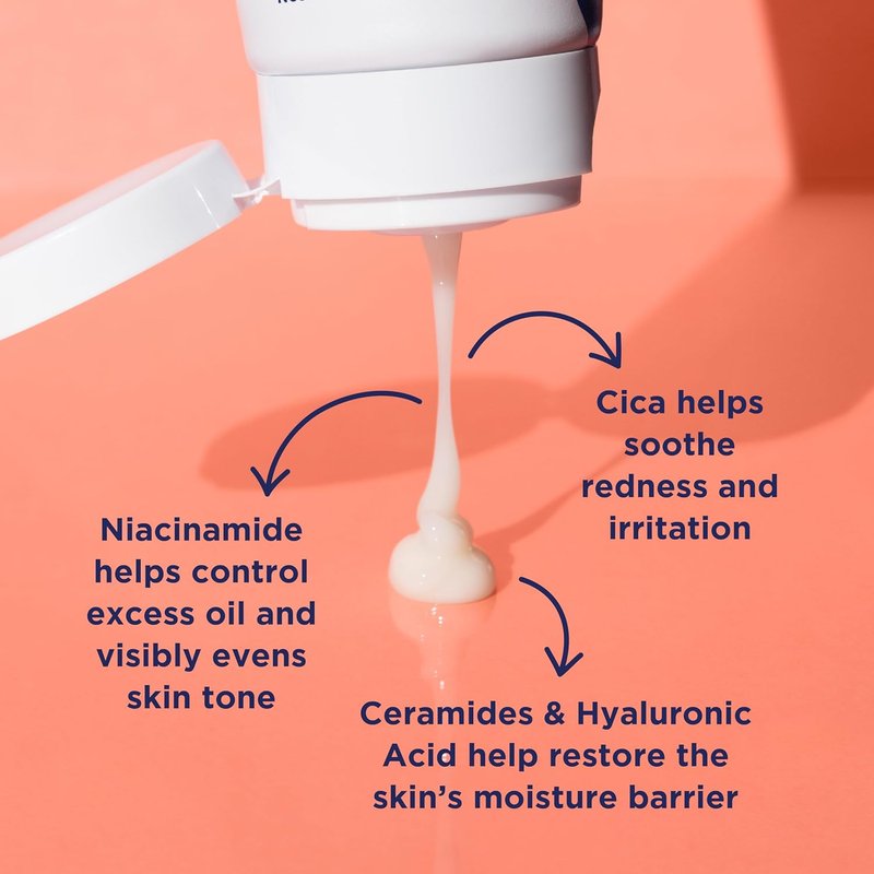 PanOxyl PM Balancing Repair Moisturizer - Hydrating Niacinamide & Ceramides for Acne-Prone Skin | 3 oz