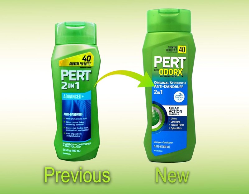 Pert Anti-Dandruff 2 in 1 Shampoo & Conditioner - Advanced Formula with 2% Salicylic Acid & Zinc - 13.5 oz