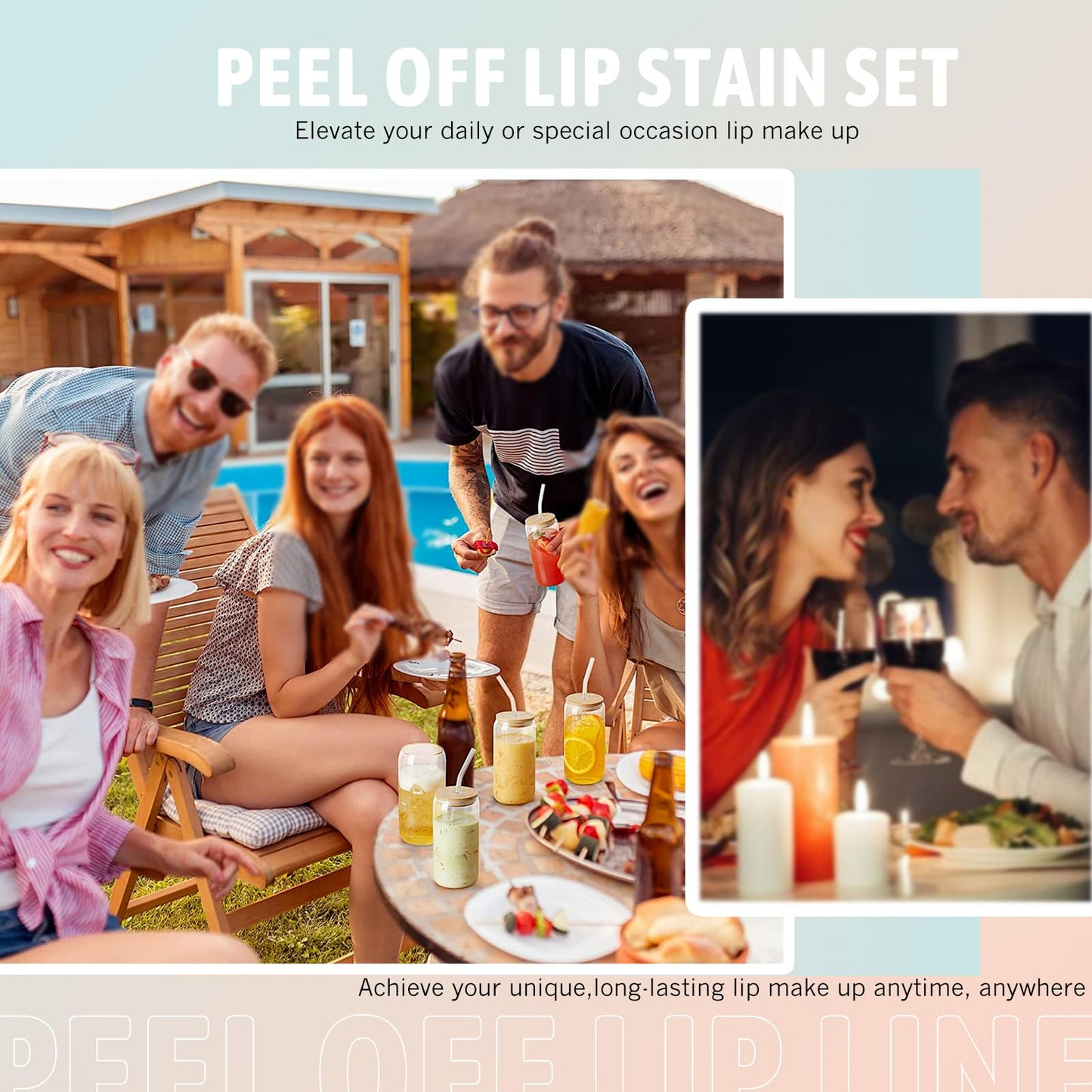 Wugbc Peel Off Lip Liner Stain 3 Colors, Lip Stain Peel Off Long Lasting Brown Lip Liner Set Matte Lip Tint Stain Tattoo Transfer Proof Highly Pigmented Color Precise Lip Pencil Contour for Women