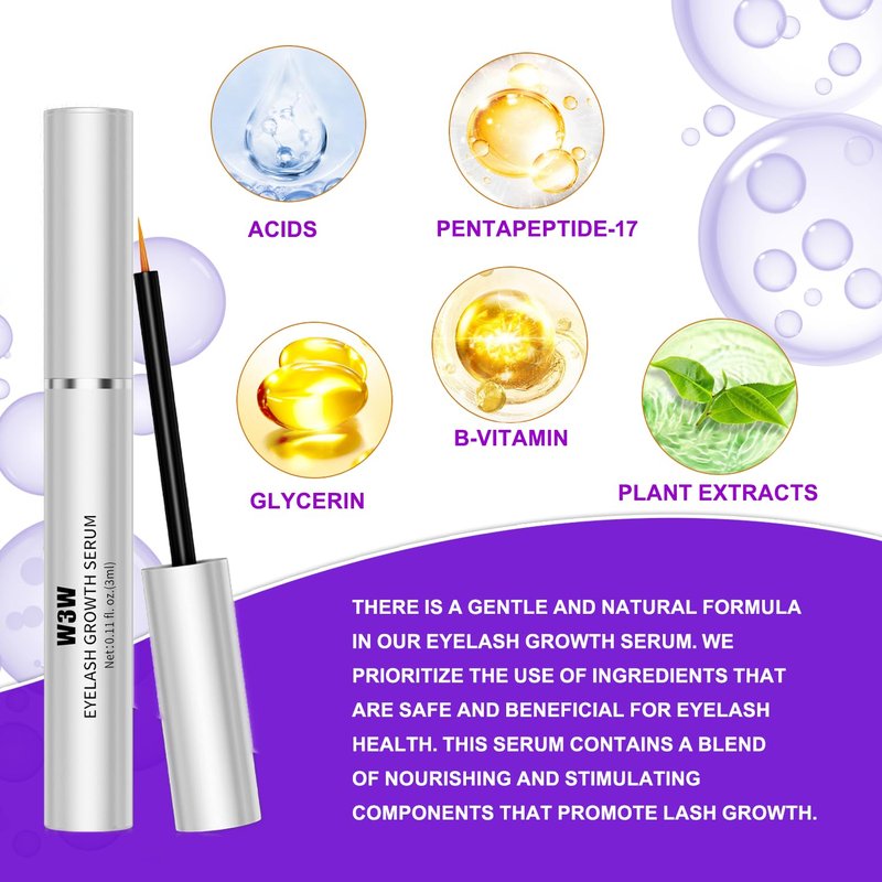 Eyelash Growth Serum - Rapid Lash & Brow Enhancer for Stronger, Healthier Lashes | Vegan & Cruelty-Free (1 PCS)