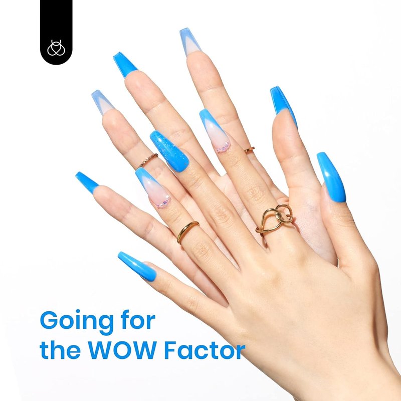 Bright Blue Gel Nail Polish - 15ML Soak Off UV Nail Art for Summer Manicure | DIY Home Use
