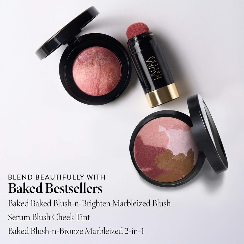 Laura Geller New York Angled Blush Brush - Dense Bristles & Black Wooden Handle for Flawless Application