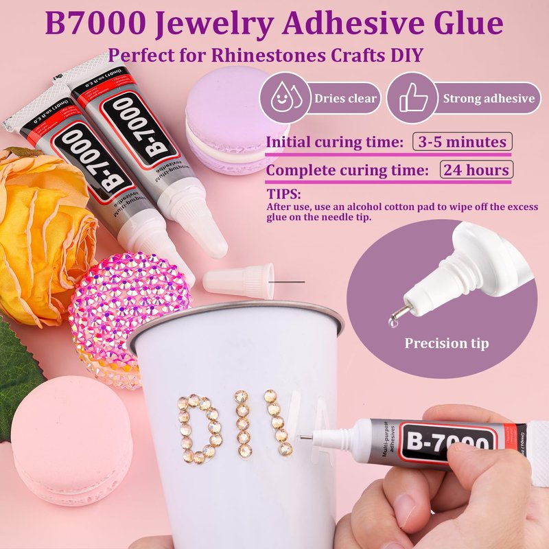 25000Pcs Resin Rhinestones for Crafting, Champagne 2-6mm Mixed Sizes Non Hotfix Flatback Gems with 1Pcs Glue, Bedazzling Crystal for DIY Craft Clothing Mugs Tumblers Shoes Fabric Decor Nail Art