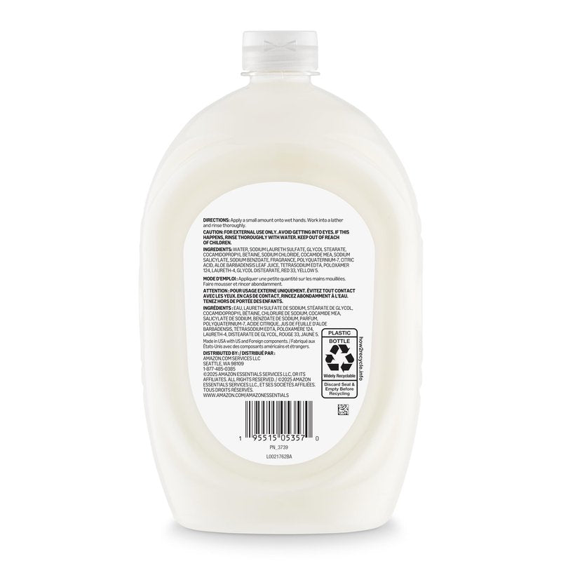 Amazon Essentials Liquid Hand Soap Refill, Aloe Vera, Moisturizing Formula, 50 Fl Oz, Pack of 1