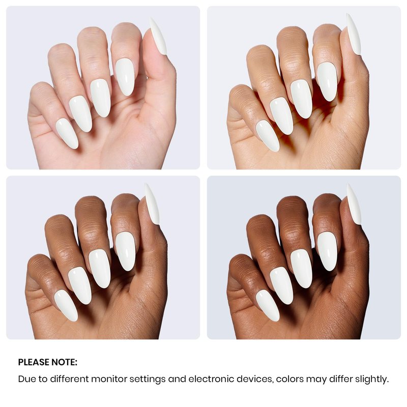 Beetles White Gel Nail Polish - French White 1PC 15ml Gel Polish Soak Off UV LED Needed Nail Art Summer Manicure Salon DIY Design at Home 4th of July Nails Gifts for Woman
