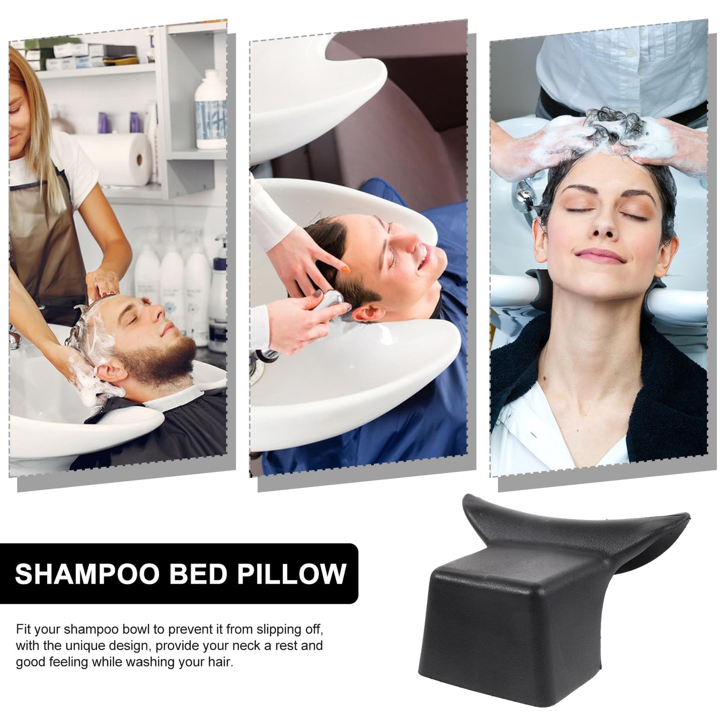 Healvian Shampoo Bed Pillow for Salon Hair Washing Waterproof Neck Cushion 8.66X5.90X4.72 Inch Soft Hair Wash Bowl Pad Comfortable Neck Support for Spa and Salon Use