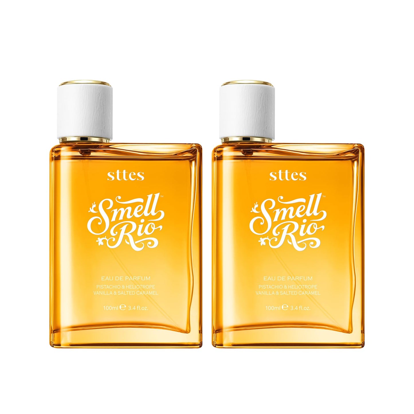 Sttes Perfume 02# Irresistible Sunshine for Women, 2 Pack, 2 x 100ml Eau de Parfum, Vanilla Salted Caramel Pistachio Gourmand Perfume, Warm Sweet Fragrance, Gift for Mom